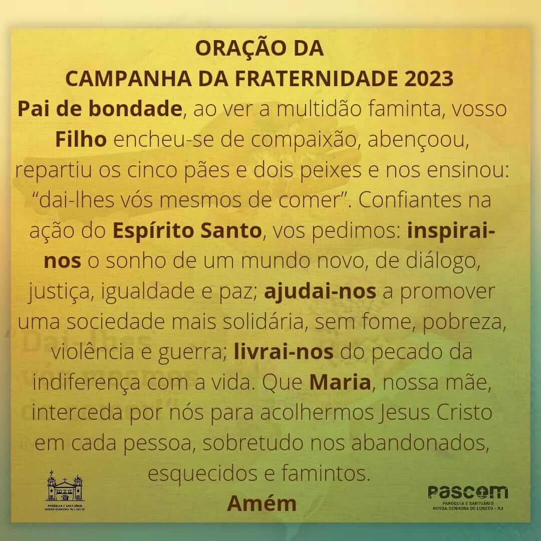 CAMPANHA DA FRATERNIDADE 2023